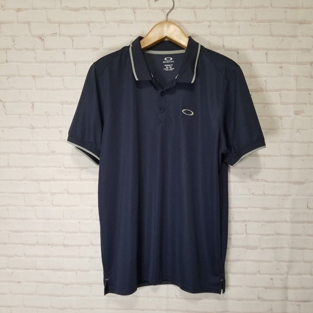 Oakley Polo Shirt Adult XL Extra Large Blue Hydrolix Golf Golfer Rugby Men